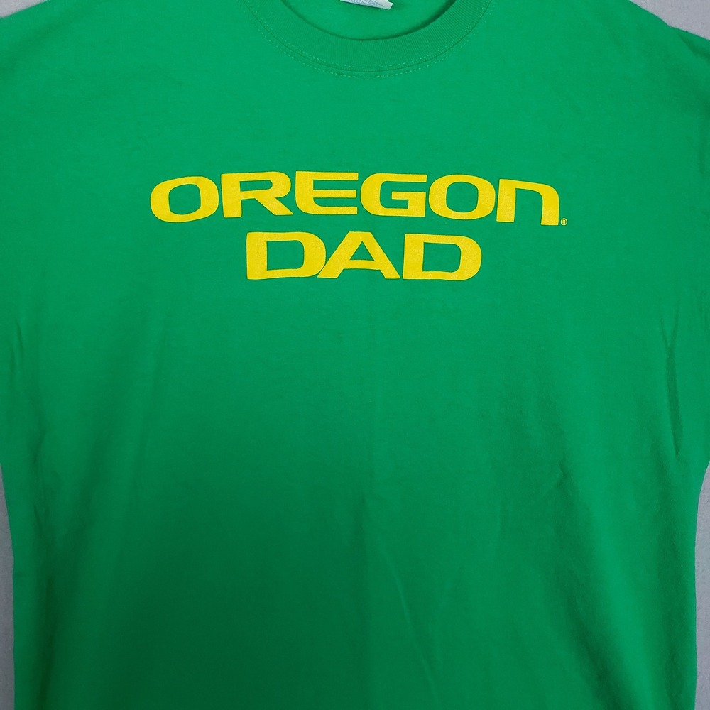 University Of Oregon Ducks College Dad Tee Shirt Kelly Green Yellow Size XL